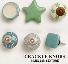 Ceramic crackle knob