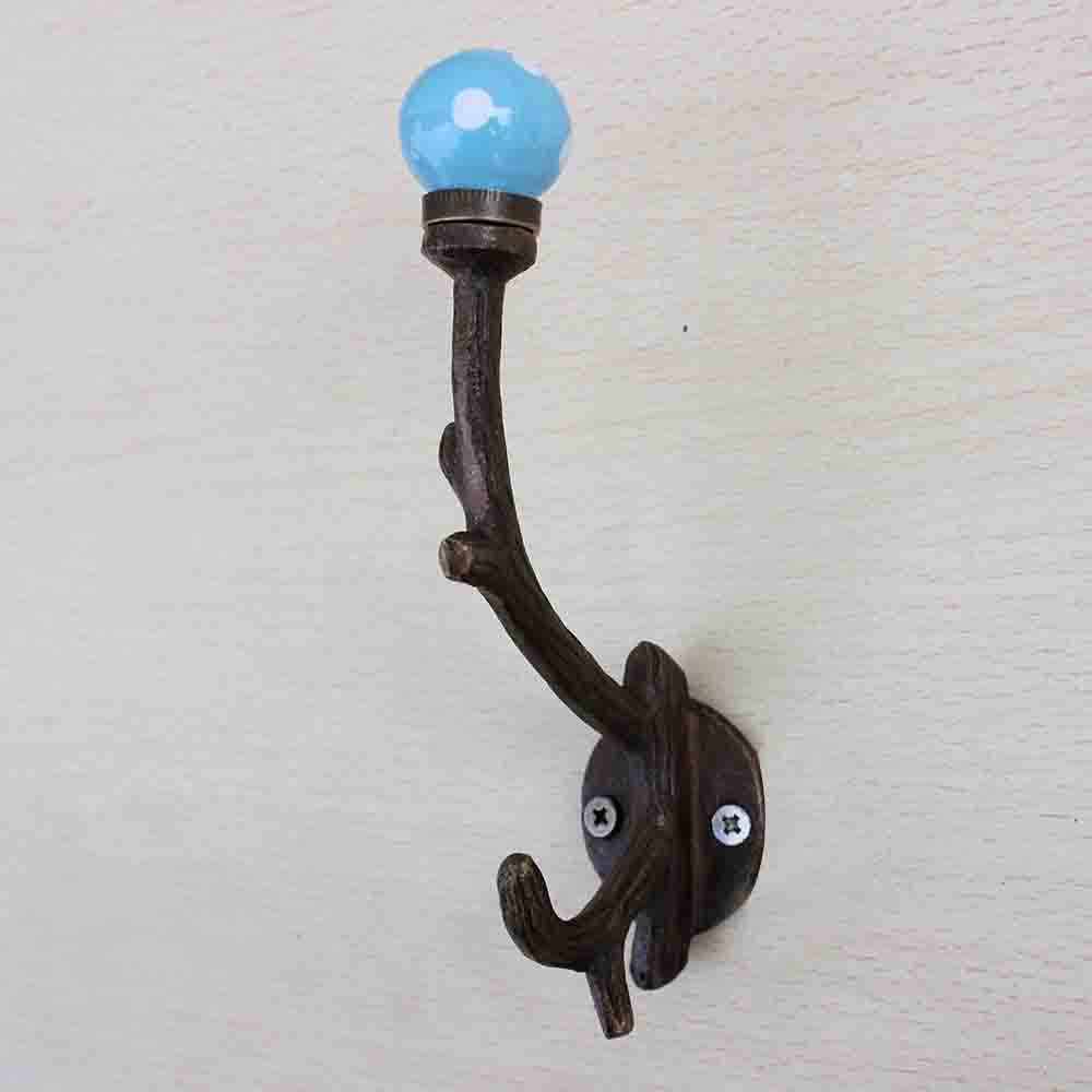Turquoise Dot Tree Hooks-EHG-09