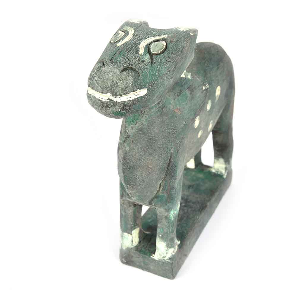 Sage Green Rural Standing Wooden Cow