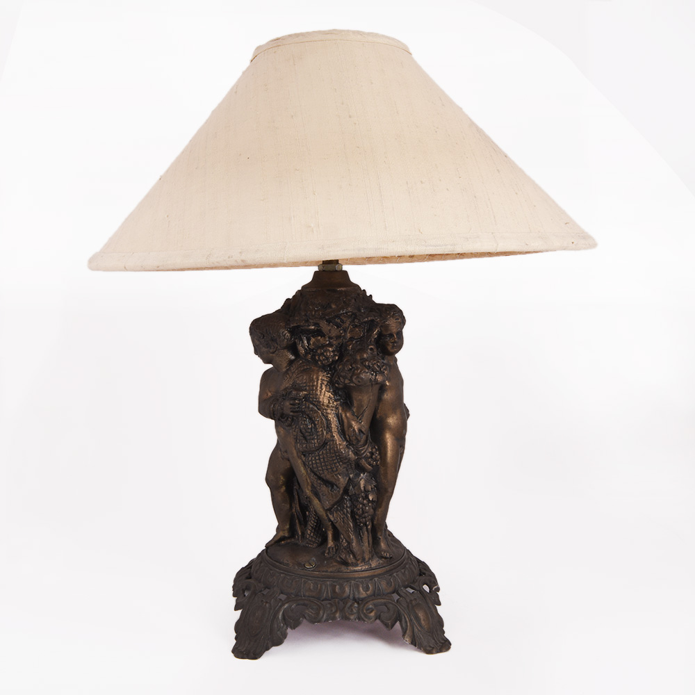 Three Cherub Table Lamp