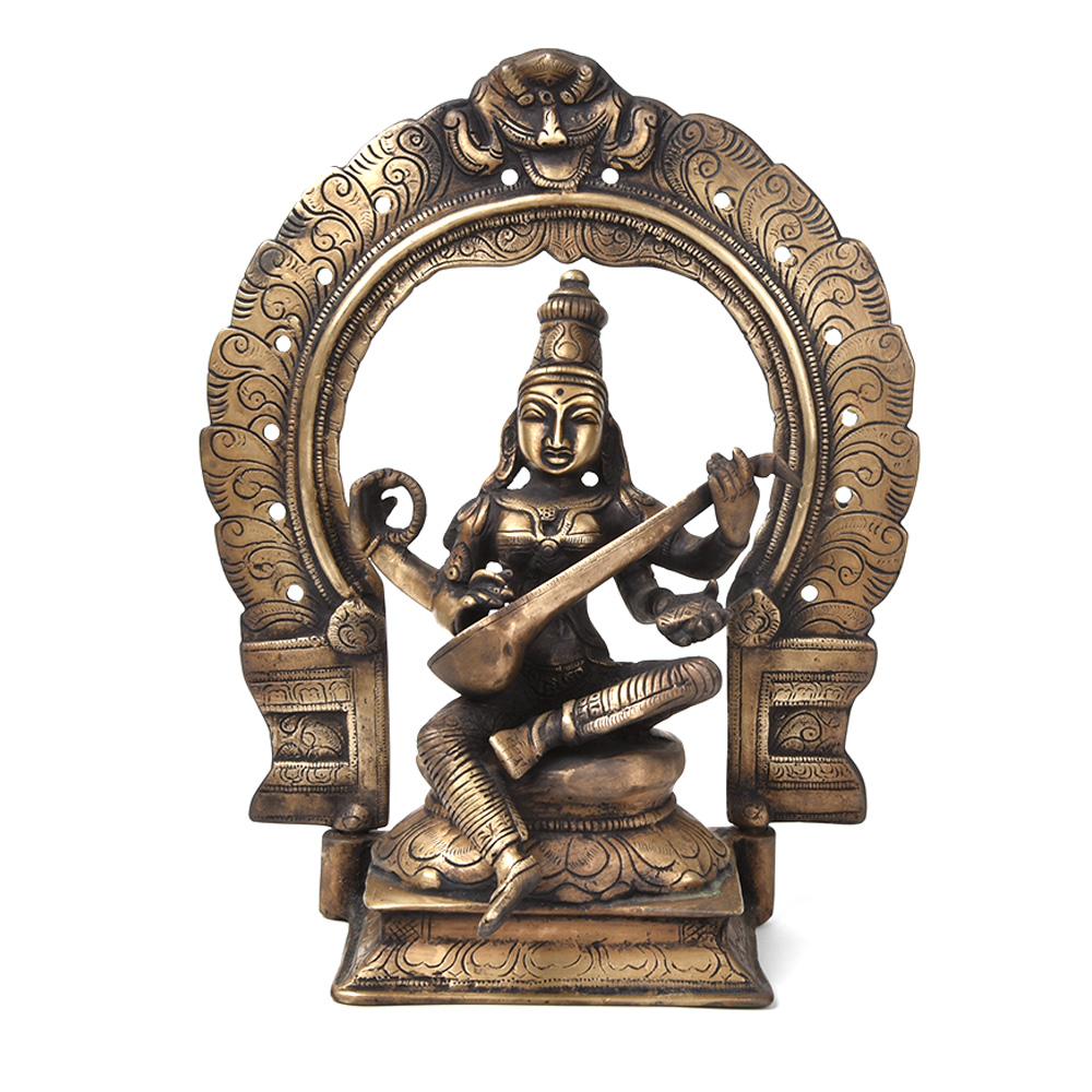 Goddess Saraswati Playing Veena