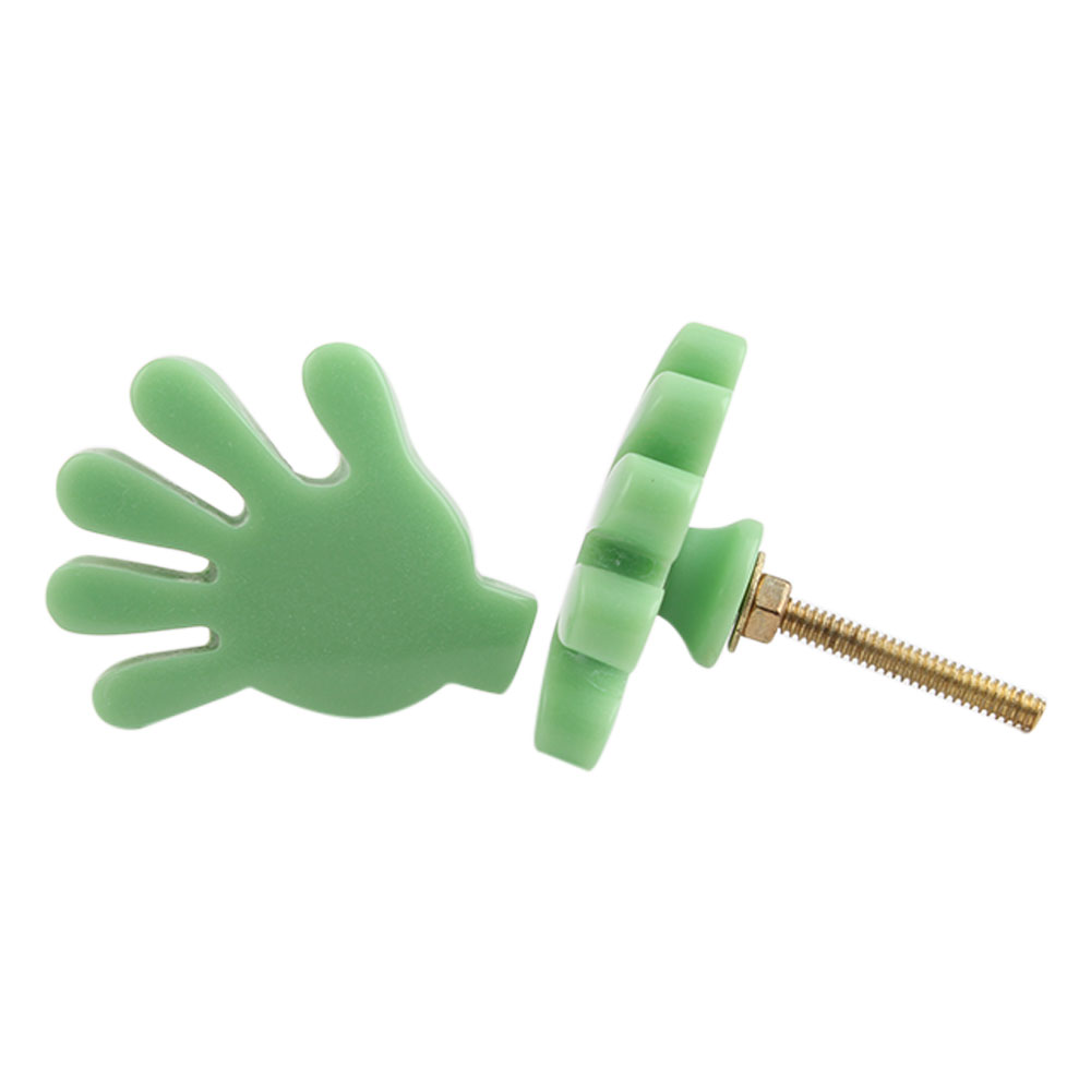 Green Resin Finger Dresser Knob