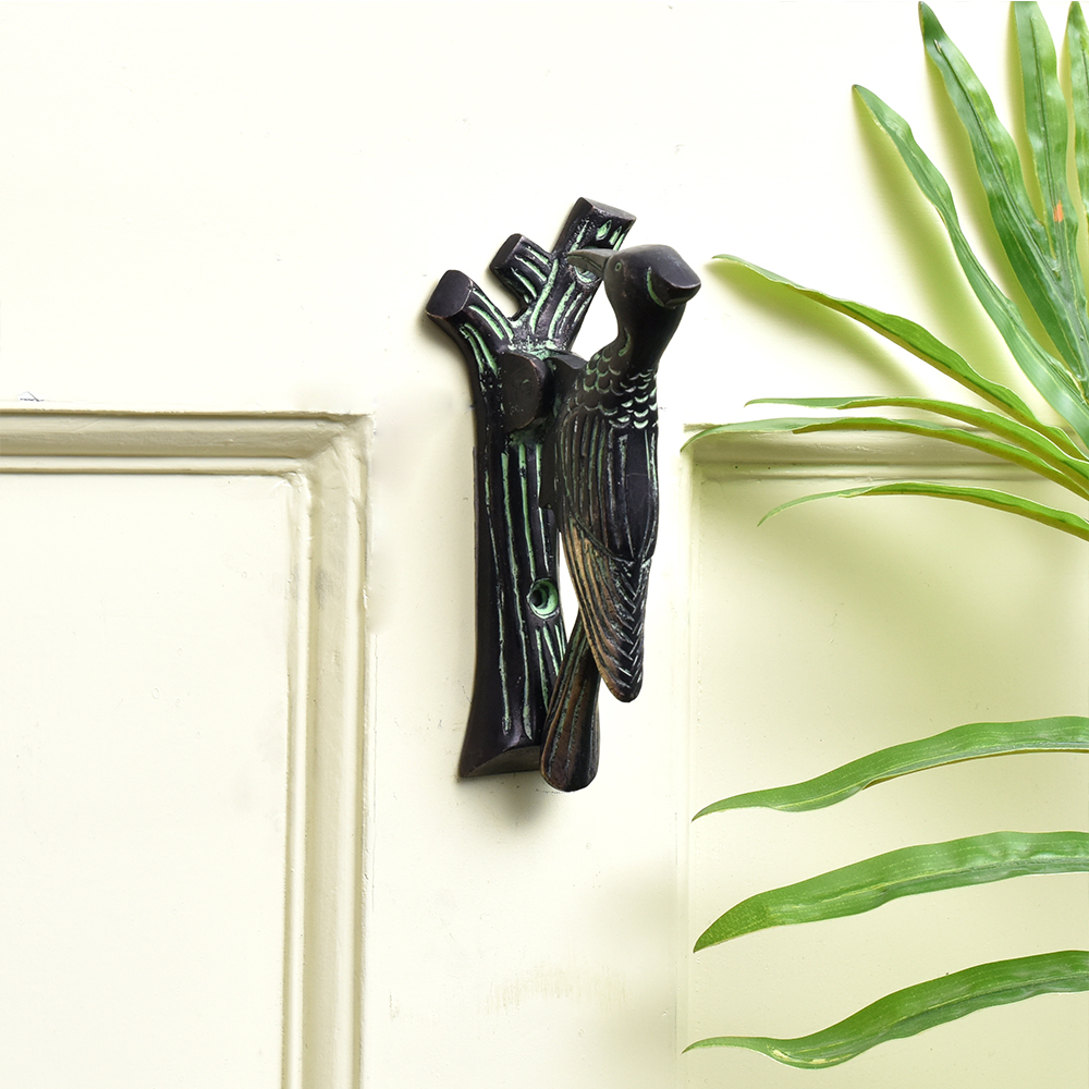 Woodpecker Bronze Door Knocker