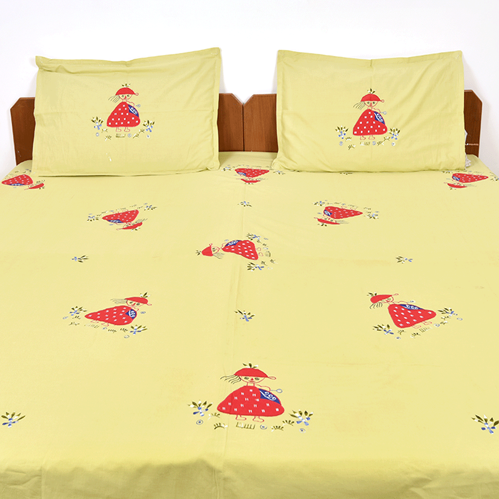 Light Green Cotton Bedsheet