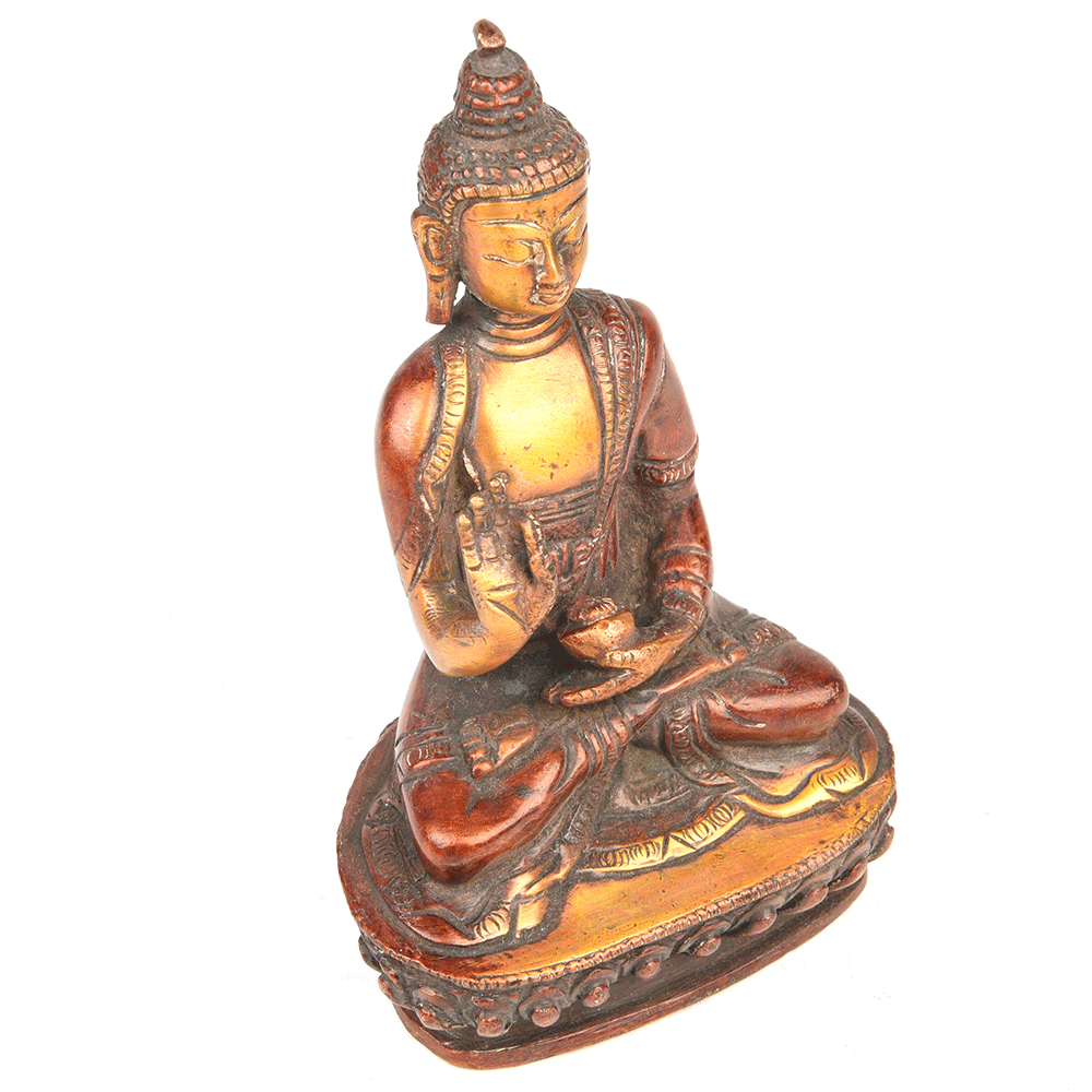 Brass Abhaya Mudra Buddha Statue