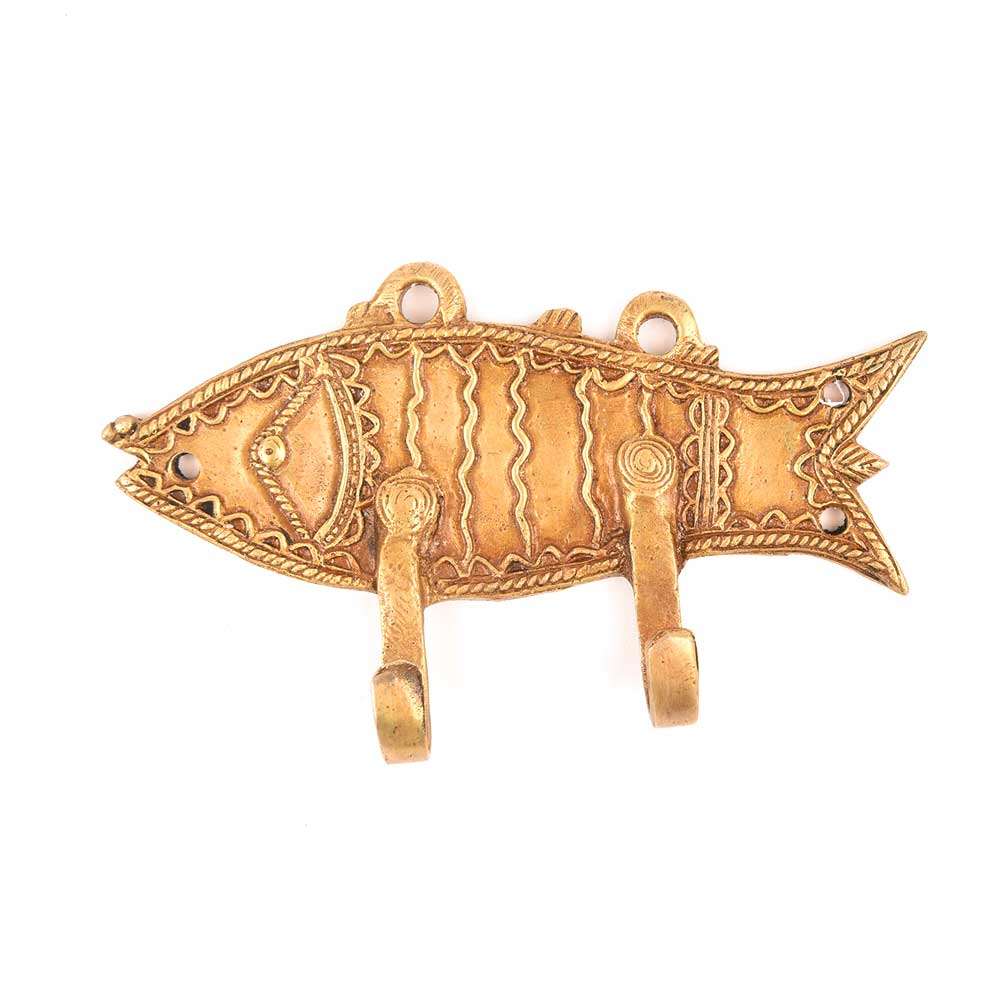 Brass Fish Decorative Wall Hooks Hanger