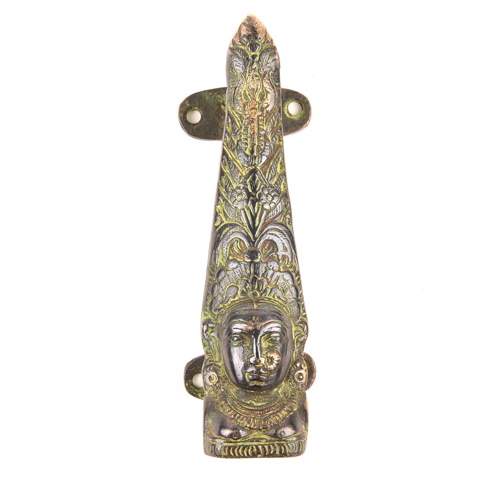 Goddess Bronze Face Long Hair Door Handle