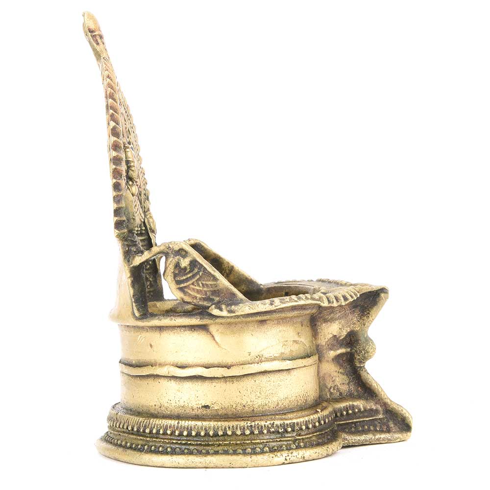 Brass Hand Carved Rare Laxmi Figure Laxmi Oil Lamp Deepak