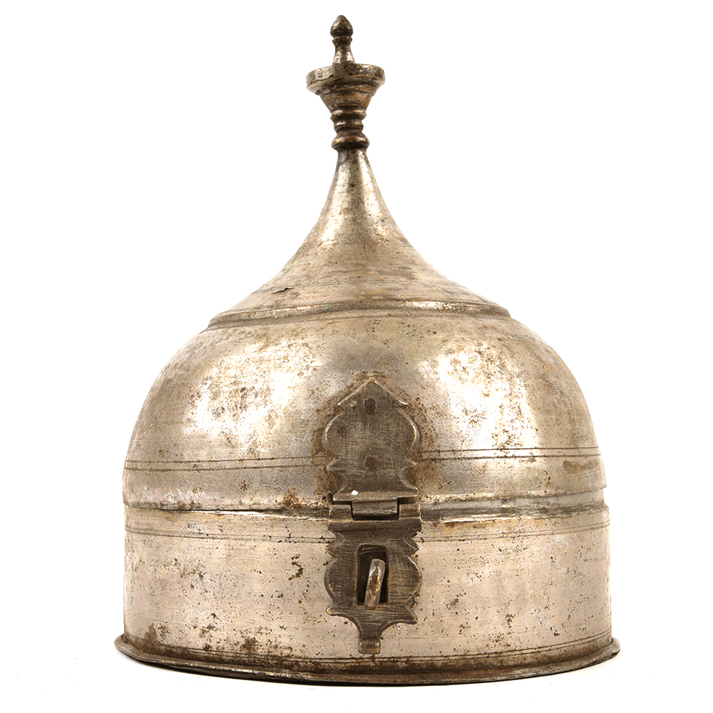 Brass Silver Colored Onion-form Jewellery Box /Pandan)