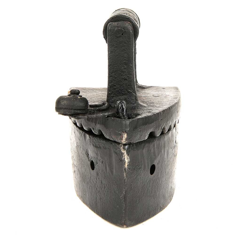 Vintage Coal Iron with Original Wooden Handle Also Used As Home Decor