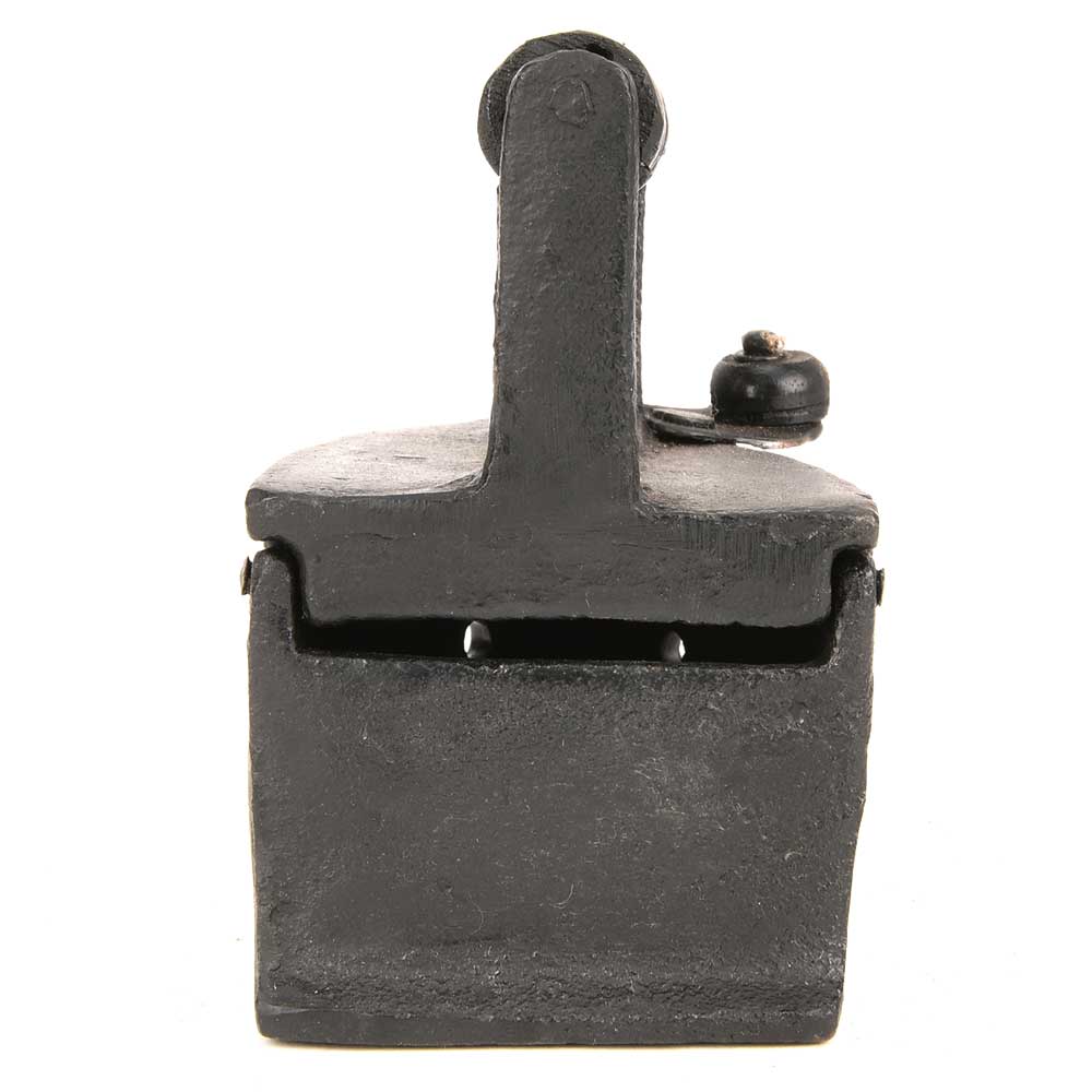 Vintage Coal Iron with Original Wooden Handle Also Used As Home Decor