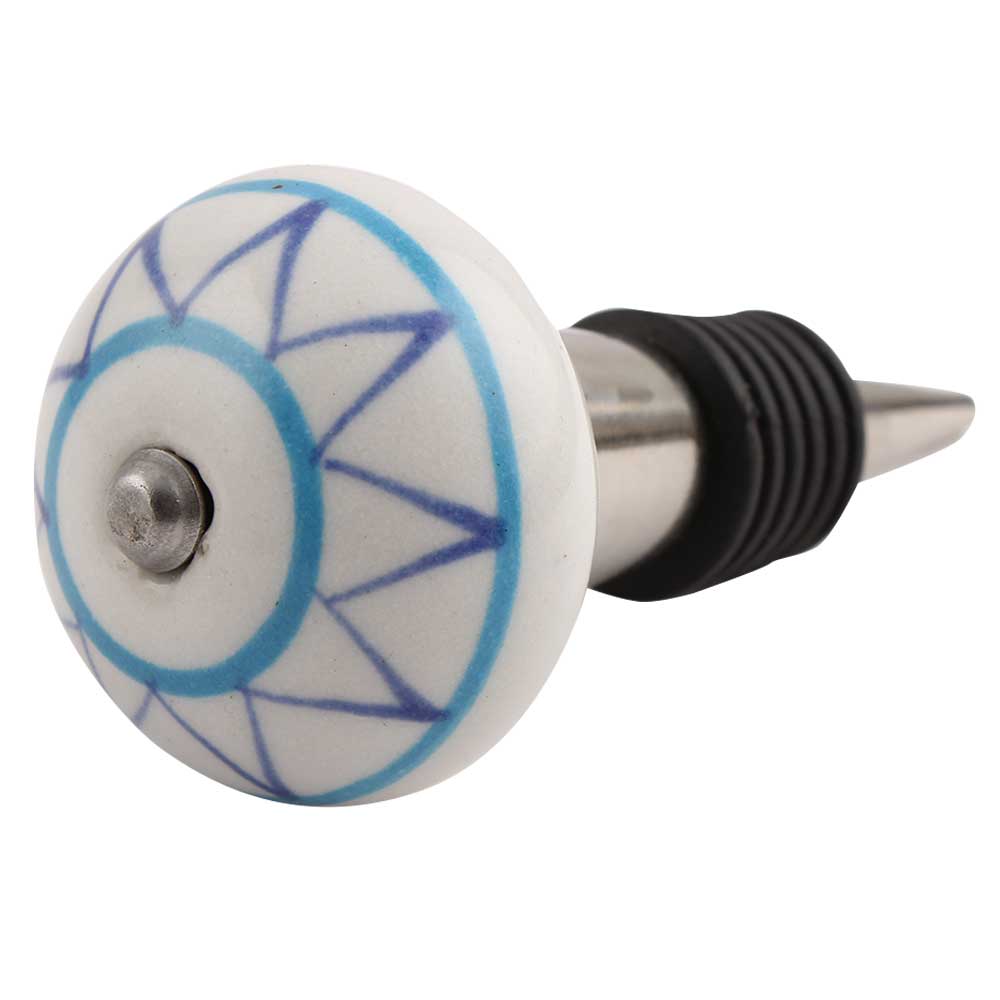 Border Ceramic Wine Stopper