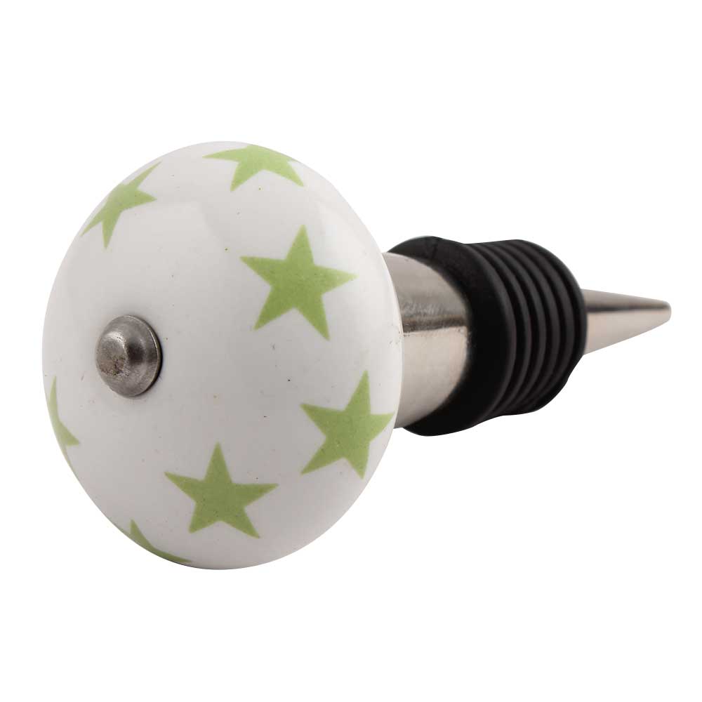 Green Star Ceramic Wine Stopper