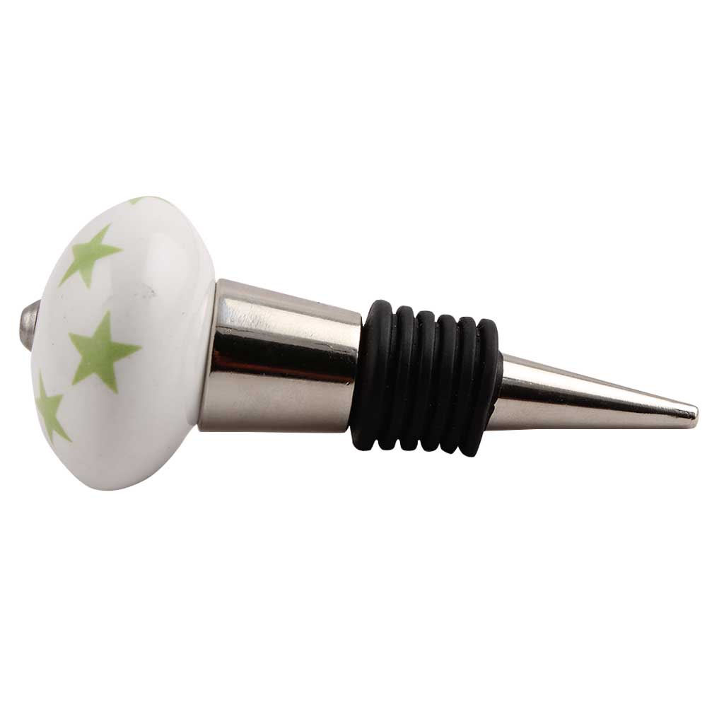 Green Star Ceramic Wine Stopper