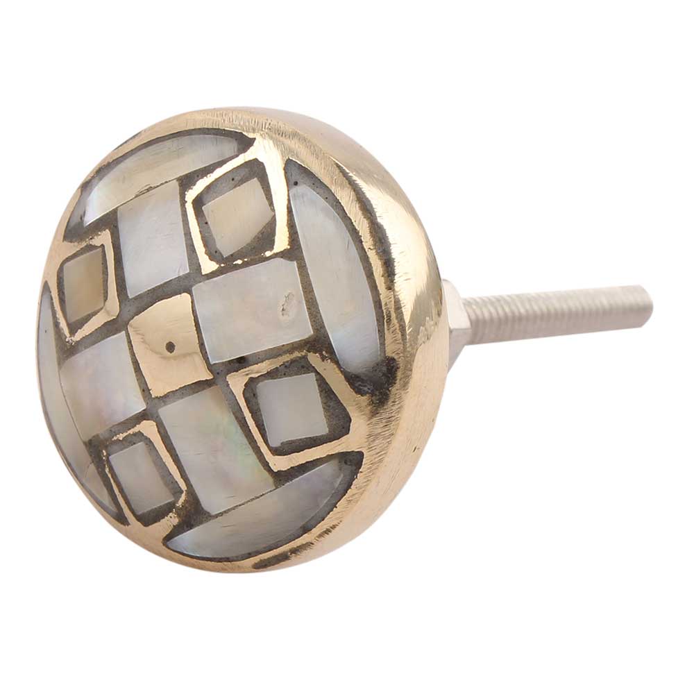 Golden Brass Metal Shell Drawer Knobs