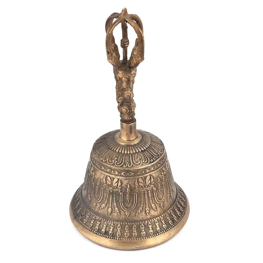 Brass Temple Bell Wajra Handle