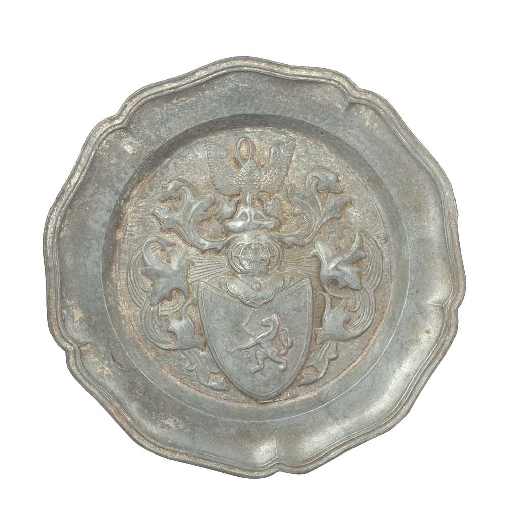 Vintage forged 25 Cm Aluminium Plate