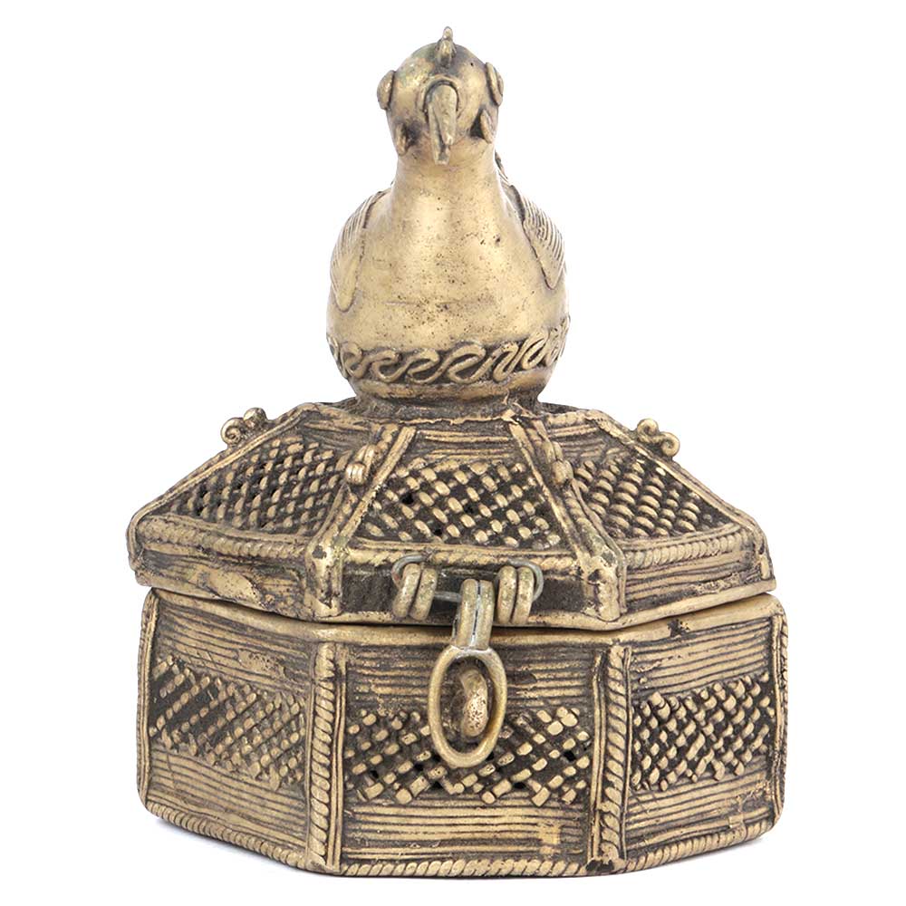 Brass Bird Dhokra Jewellery Box