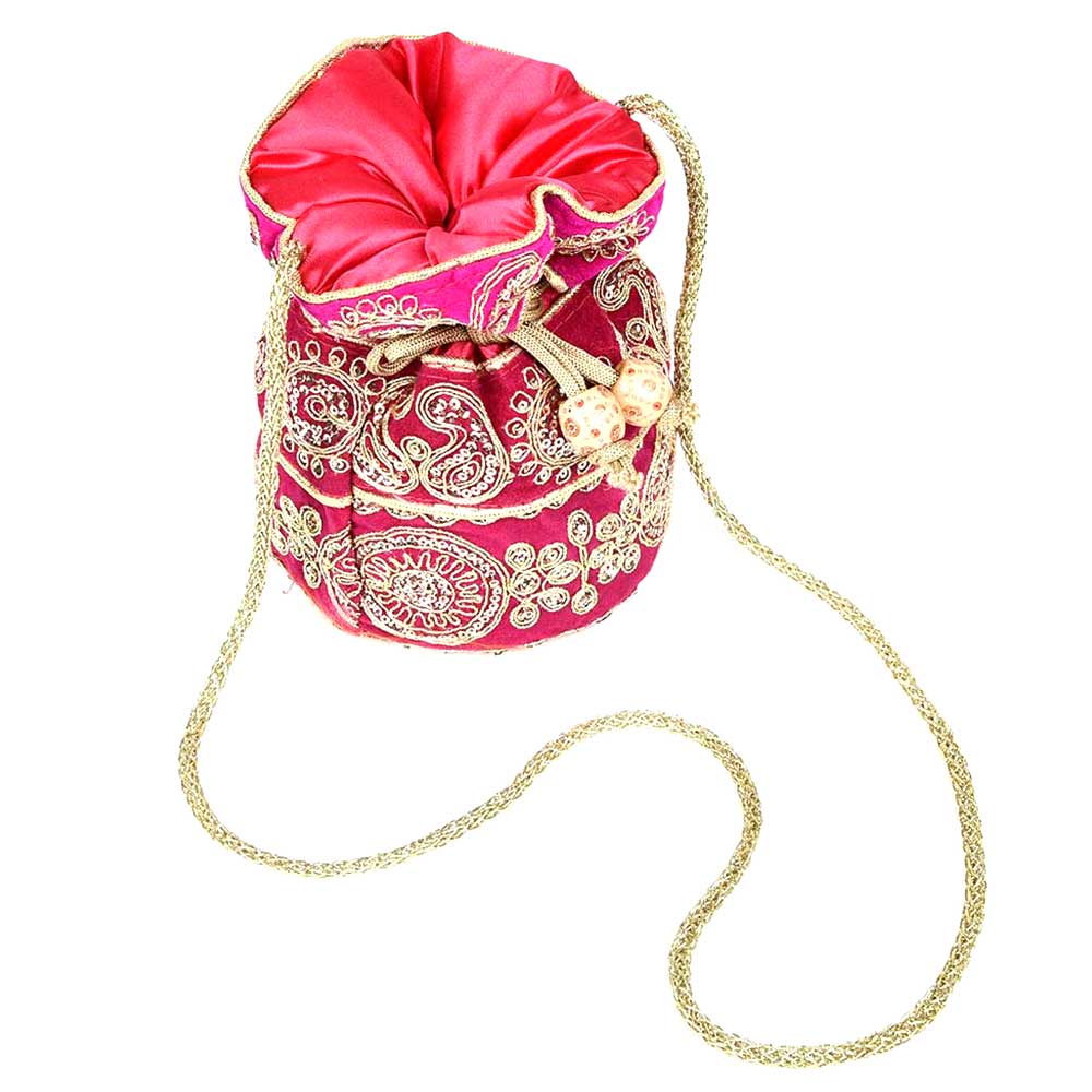 Pink Designer Potli Bag
