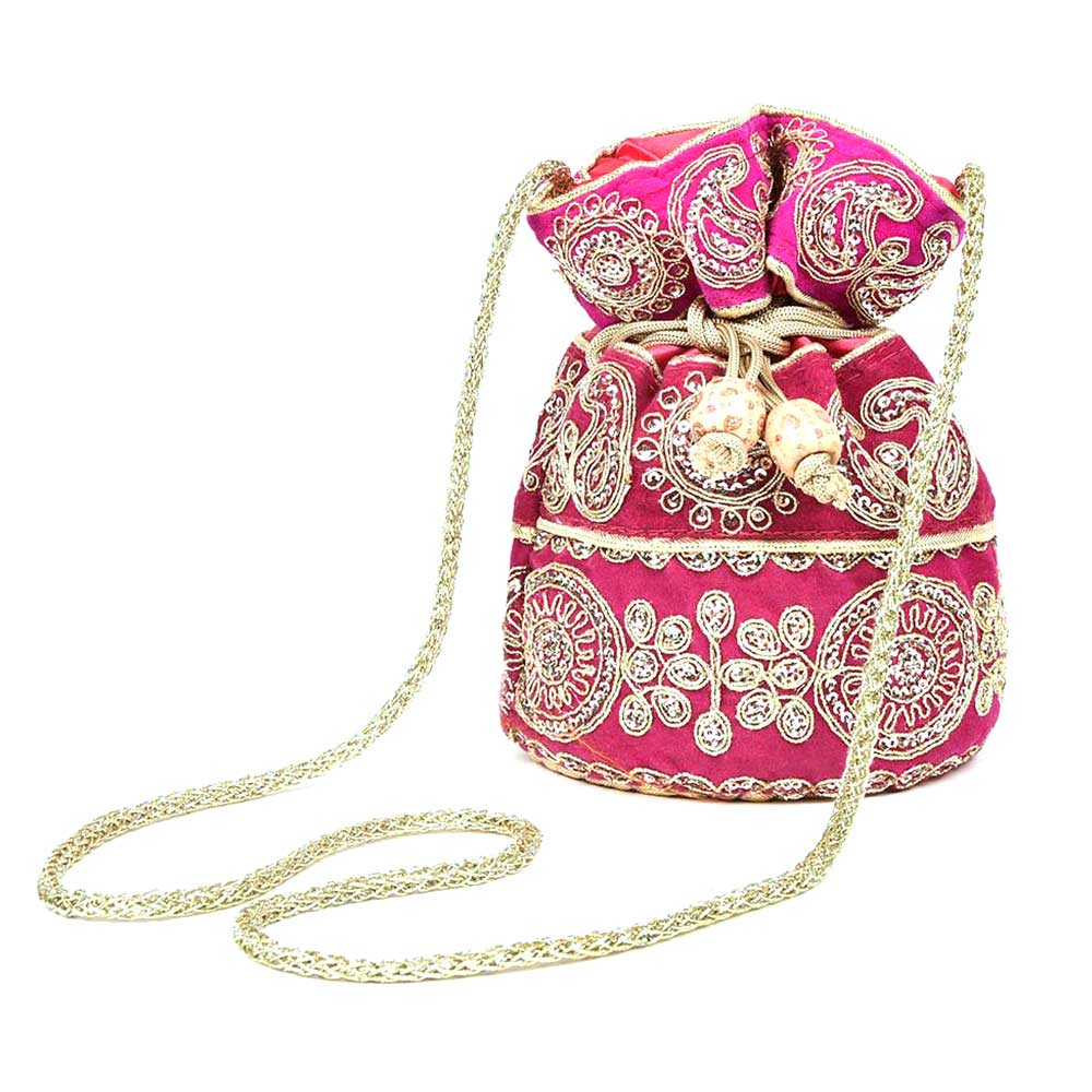 Pink Designer Potli Bag