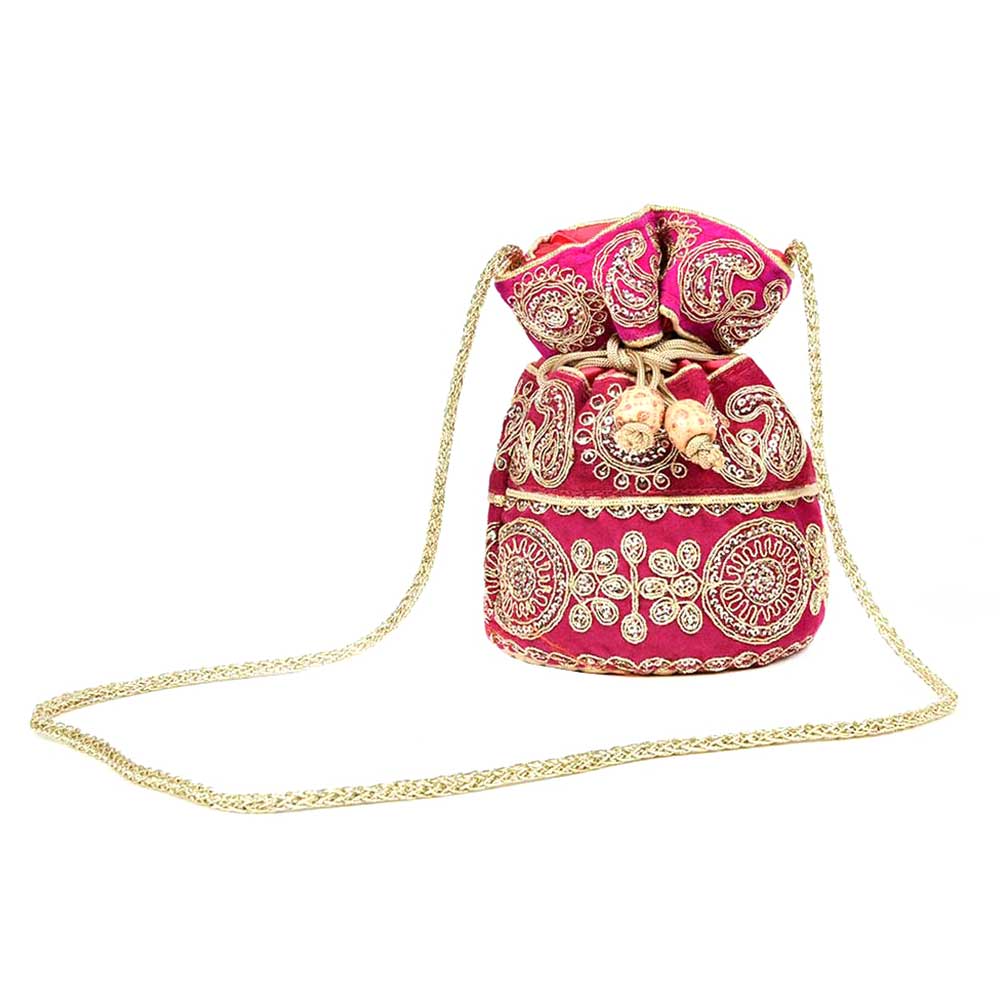 Pink Designer Potli Bag