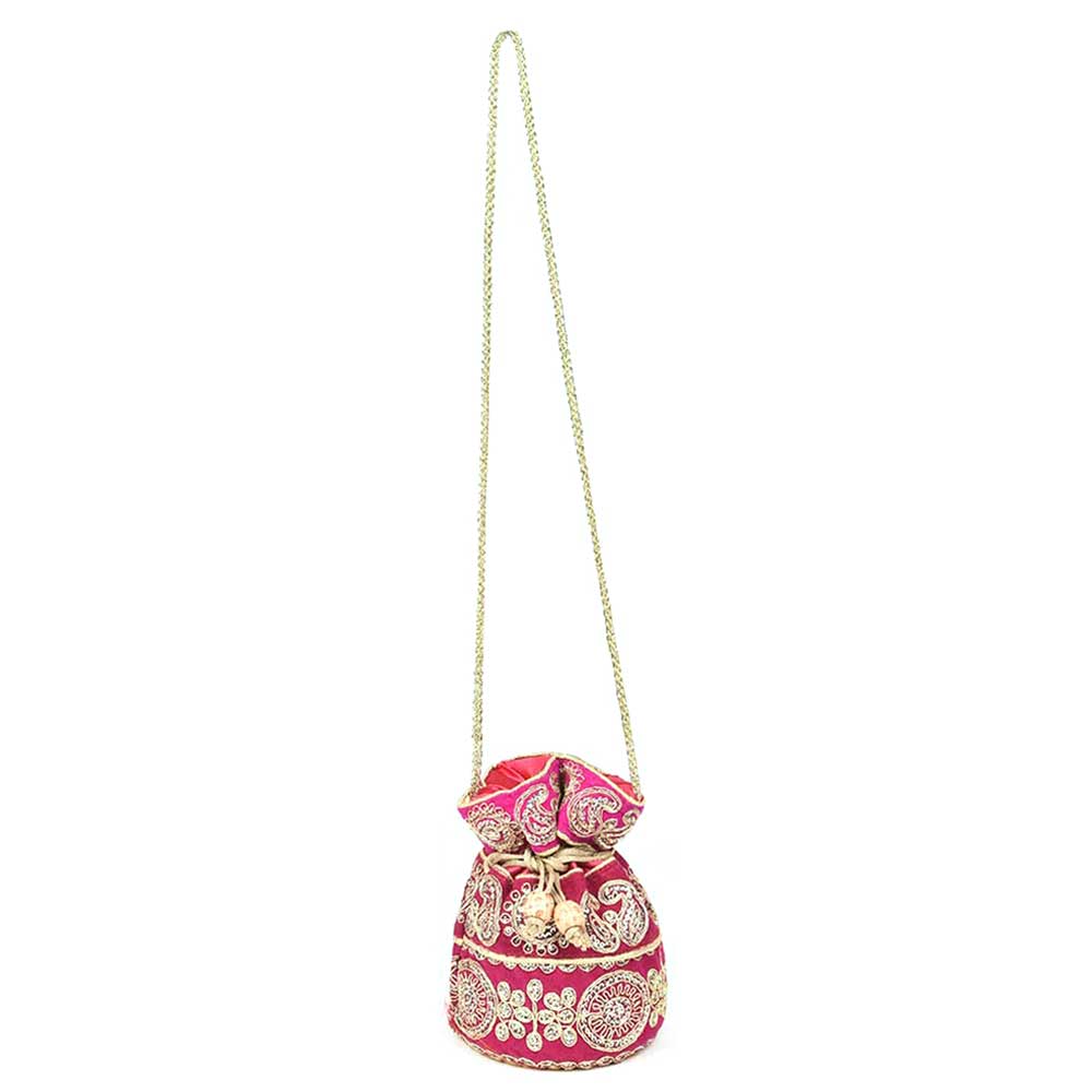Pink Designer Potli Bag