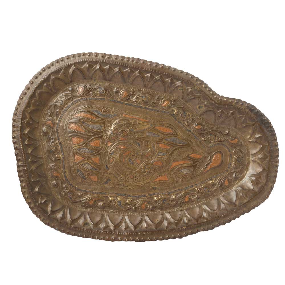 Vintage Irregular Shape Copper Plate or Tray