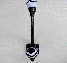 Black Floral Iron Hooks-EHG-34