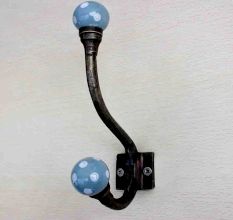 Dark Grey Dot Iron Hooks-EHG-07