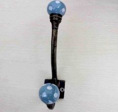 Dark Grey Dot Iron Hooks-EHG-07