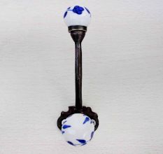 Navy Blue Floral Iron Hook-EHG-27