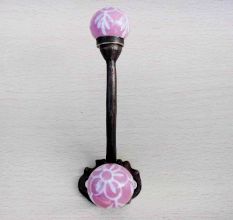 Pink Floral Iron Hook-EHG-42