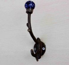 Navy Blue Floral Tree Hook-EHG-08