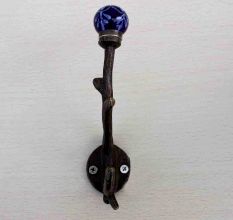 Navy Blue Floral Tree Hook-EHG-08