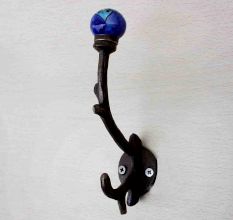 Navy Blue Floral Tree Hook-EHG-37