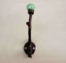 Pea Green Dot Tree Hooks-EHG-28
