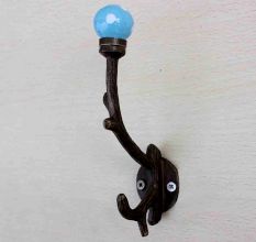 Turquoise Dot Tree Hooks-EHG-09