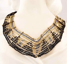 Black and Gold Necklace New Beautiful Jewellery