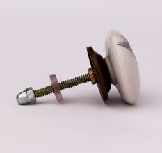 Silk Irise Flower Flat Knob