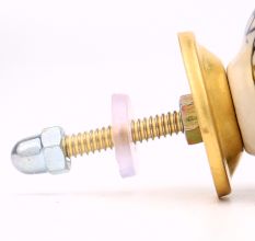 Black Poinsettia Flower Ceramic Knob