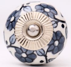 Grey Tiny Flower Cabinet Knob