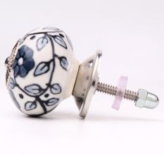 Grey Tiny Flower Cabinet Knob