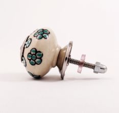 Sea Green Tiny Flower Cabinet Knob