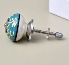 Yellow Leaf Ceramic Cabinet Knob