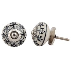 Zinnia Flower Cabinet Knob