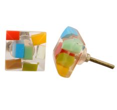 Mixed Resin Square Knob