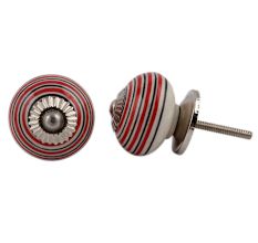 Red Black Striped Knobs