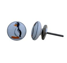 Penguin Flat Ceramic Knob