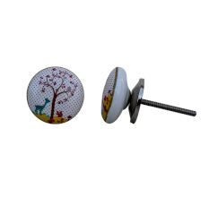 Tree Flat Ceramic Knob