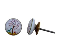 Tree Flat Ceramic Knob